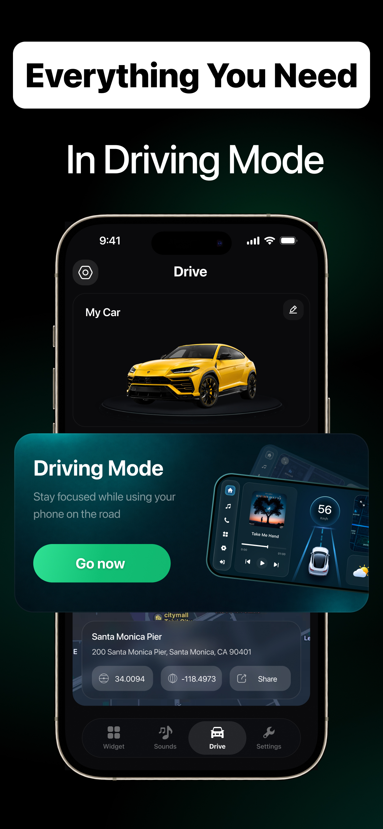 Car Dashboard Driving Mode